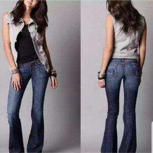 Citizens of Humanity Ingrid Stretch Low Rise Flare Size 30 Blue Jean Denim